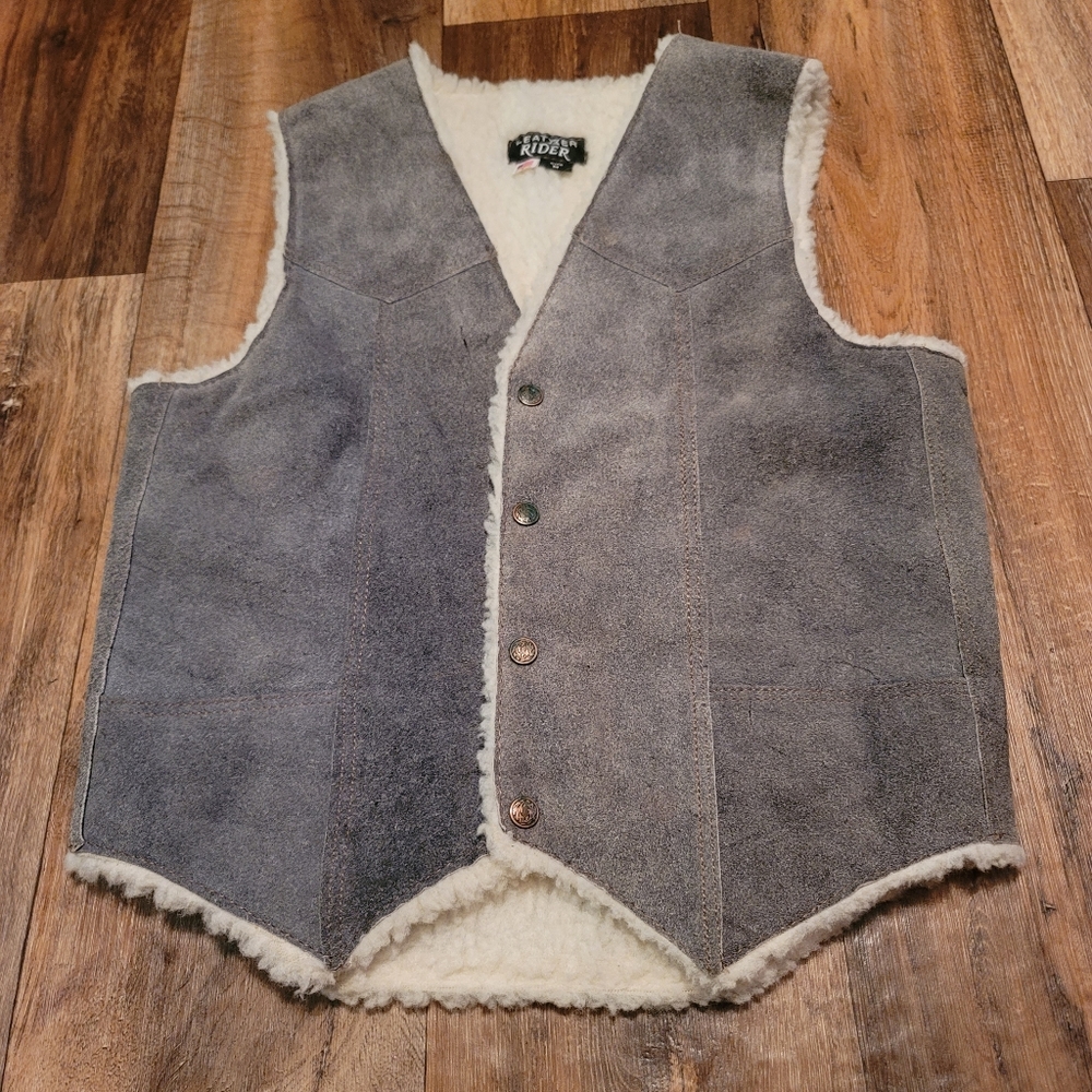 LEATHER RIDER Vest Size M